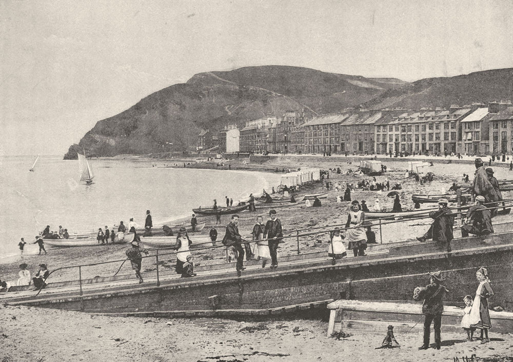 WALES. Aberystwyth (1)  1901 old antique vintage print picture